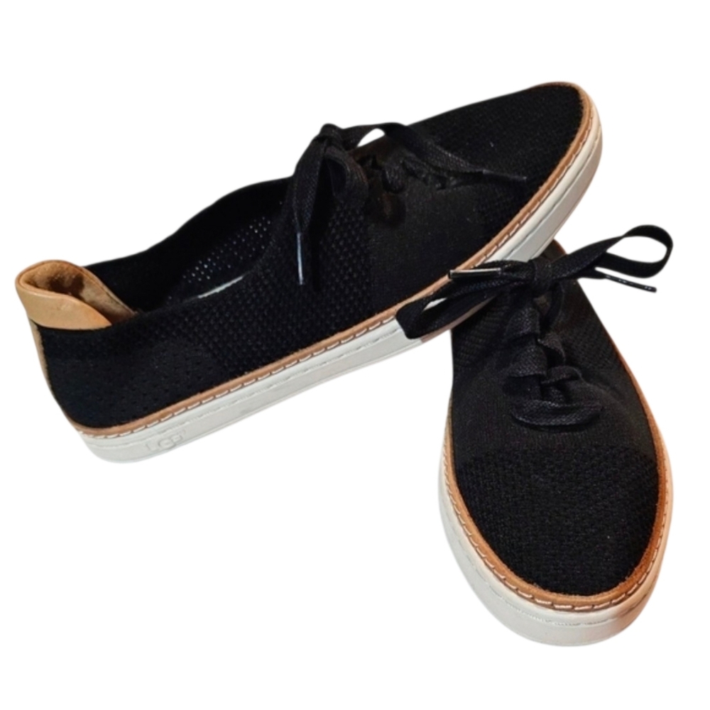 NEW Ugg Pinkett Deckers Trainer Shoes Sneakers Women's Size 7.5 Black & Tan Uggs